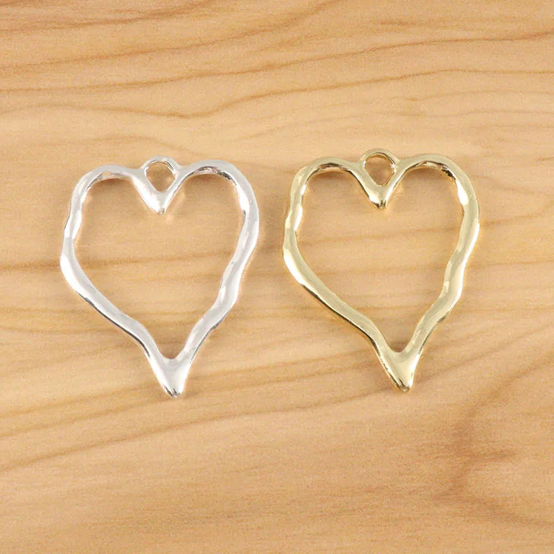 Amara | Open Heart Pendant | Modern Elegance | Polished Brass