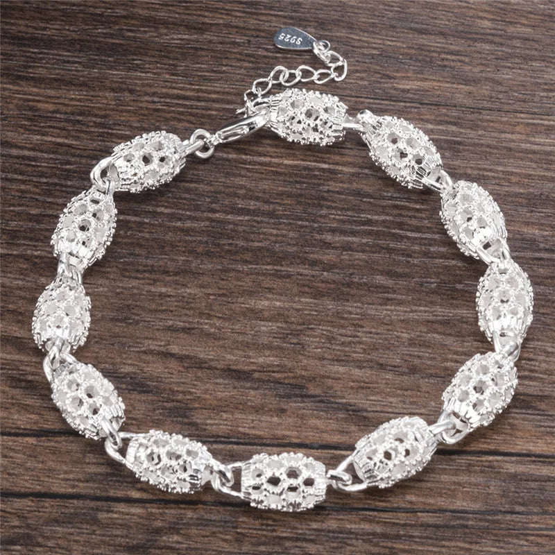 Sophia | Filigree Oval Bracelet | Vintage Charm | Sterling Silver