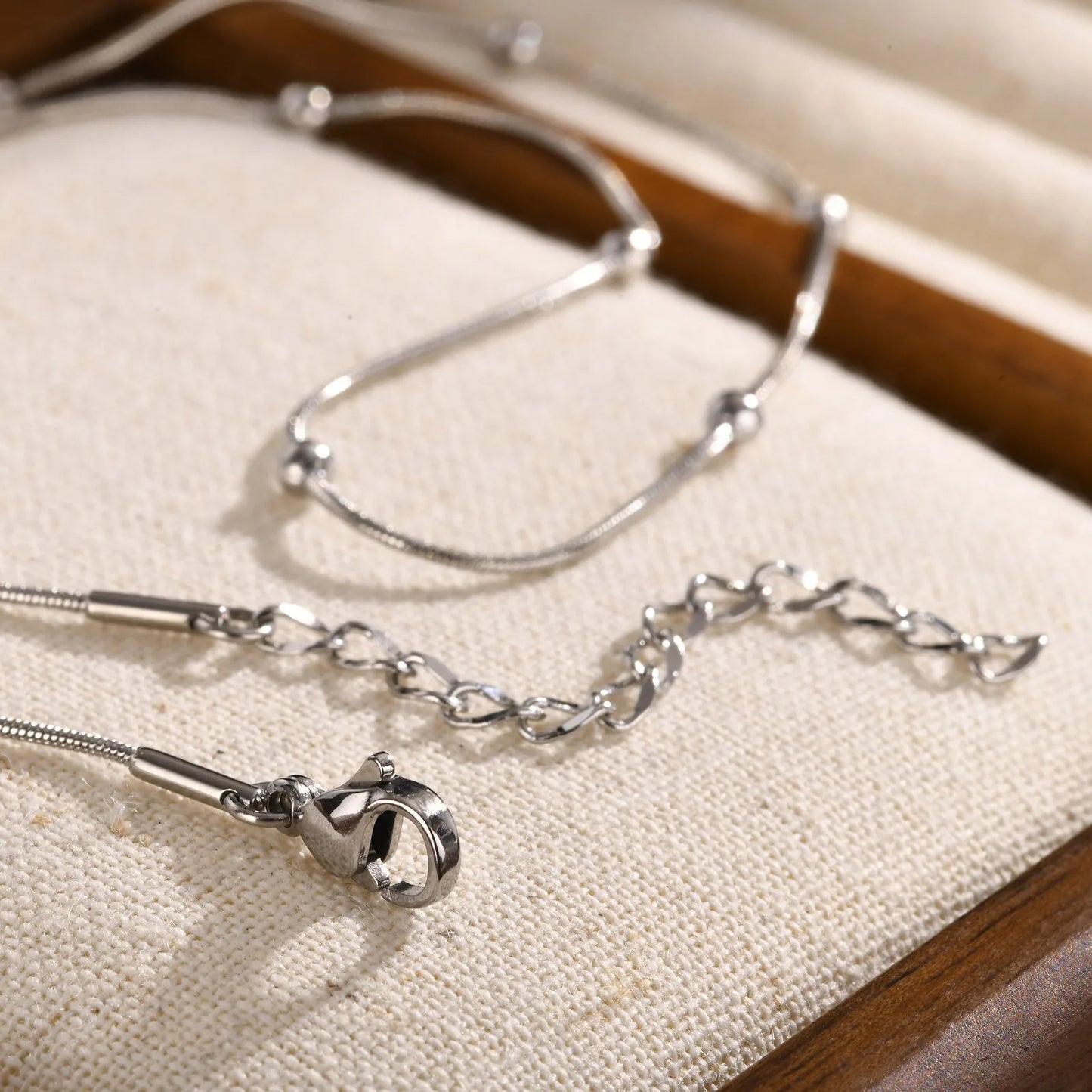 Elisa | Minimalist Beaded Necklace | Everyday Elegance | Sterling Silver